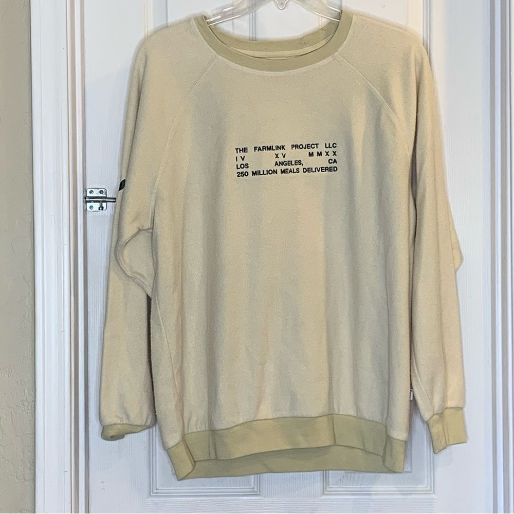 FEAT. Blanket blend soft Crewneck Sweatshirt in Oatmilk Size XXL